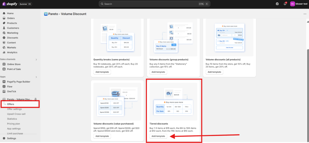 Use a Tiered Pricing App